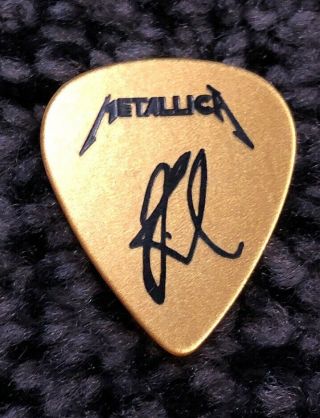 Metallica Esp Guitar Pick Gold Kirk Hammett