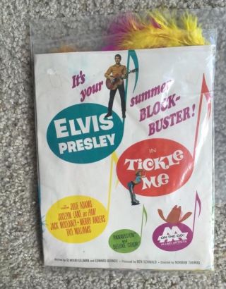 Vintage 1965 Movie Promo Elvis Presley Tickle Me Complete Feathers Folder