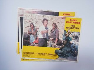 1977 The Gauntlet Lobby Card Set 11x14 " Clint Eastwood Sondra Locke Police Crime