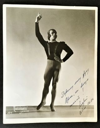 Andre Eglevsky.  Very Rare Signed 1941 Photograph.  Ballets Russes De Monte Carlo.