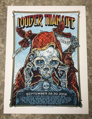 2018 Louder Than Life - Show Poster Primus Nin Alice In Chains By Angryblue