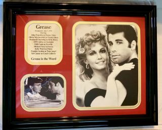 John Travolta & Olivia Newton - John In " Grease " Framed Picture.