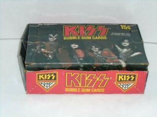Kiss Donruss Series One Bubble Gum Card Empty Display Box - 1978 Vintage Aucoin