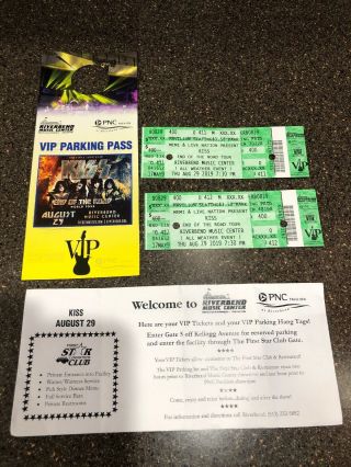 Kiss Vip Concert Ticket Stubs And Parking Pass Riverbend Cincinnati Ohio 2019
