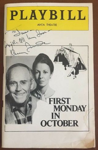Henry Fonda Signed 1978 Playbill To Actress Jane Withers