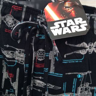 Loot Crate Wear Star Wars Ship Wireframe Pajama Pants Men Size Large 2