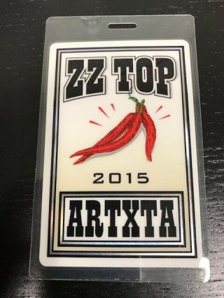 Zz Top - Artxta Thrill Tour 2015 - All Access Laminate Pass -