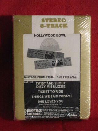 The Beatles At Hollywood Bowl In - Store Promotion Not 8 Track Tape Seald
