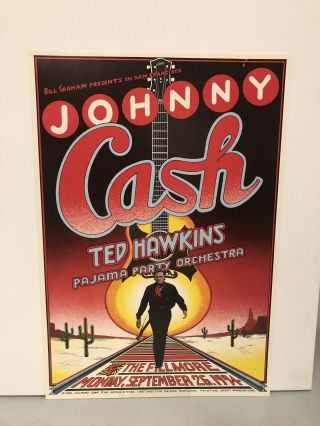 Johnny Cash Fillmore Poster 1994