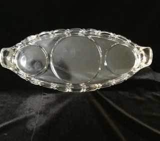 Vintage Fostoria Coin Glass Crystal Clear Condiment Set Cruet Shakers Tray Rare 8