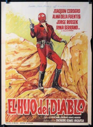 233 El Hijo Del Diablo Mexican Movie Poster 1966 Joaquin Cordero