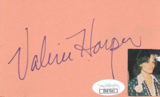 Valerie Harper Signed 3x5 Index Card Actress/mary Tyler Moore Show Jsa Dd67641