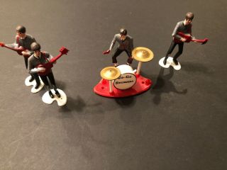 The Beatles Vintage 1960 Figurines Cake Topper Swingers 8 Piece Set
