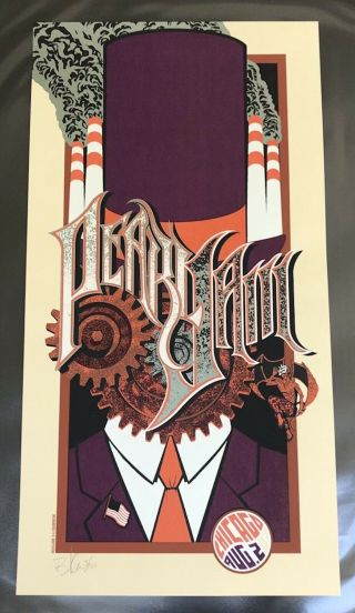 Pearl Jam Concert Poster - Chicago,  Il - 8.  2.  07 - Signed/ ’d 3/100