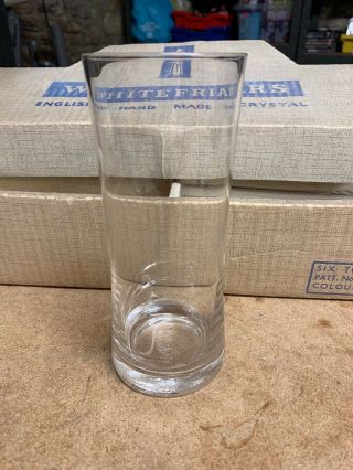 Whitefriars Lead Crystal High Ball Beer Cocktail Tumblers M.  26 Glasses Boxed x 6 2