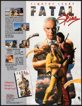Fatal Skies_orig.  1990 Trade Print Ad_promo_timothy Leary_veronica Carothers