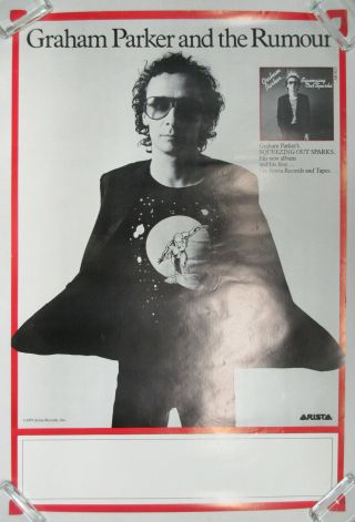 Graham Parker And The Rumour Squeezing Out Sparks 1979 Promo Poster Wave