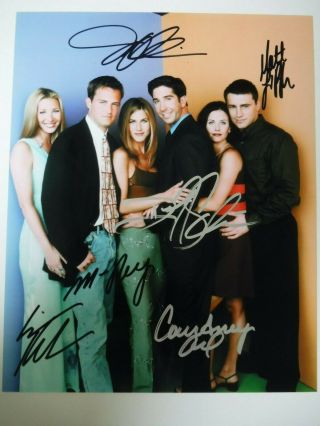 " Friends " Cast Signed By Six (6) - Cox,  Aniston,  Schwimmer,  Etc.