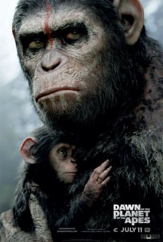 Two Movie Posters Dawn Of The Planet Of The Apes Still In Tube 27x40