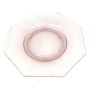 5 Vintage Estate Pink Depression Glass Octagon Luncheon Plates 8.  25 Inch 6