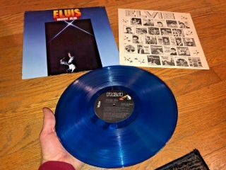 Elvis Presley - Moody Blue (vintage Blue Colored Vinyl Lp,  1977,  Rca Records)
