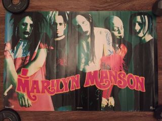 Vintage Marilyn Manson Poster Smells Like Children 90s