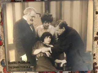 The Unwritten Law 1916 California 8x10 " Silent Lobby Card Beatriz Michelena
