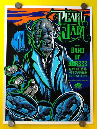 Pearl Jam Poster Buffalo,  Ny.  Hsbc Arena 5/10/2010 W/band Of Horses