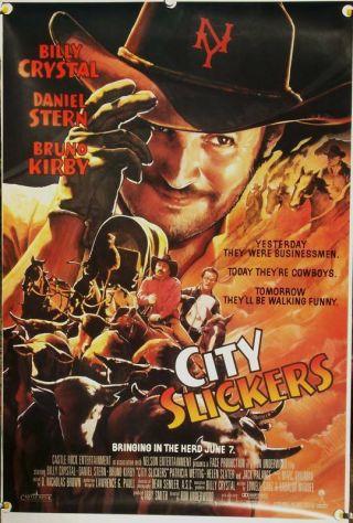 City Slickers Rolled Adv Orig 1sh Movie Poster Jack Palance Billy Crystal (1991)