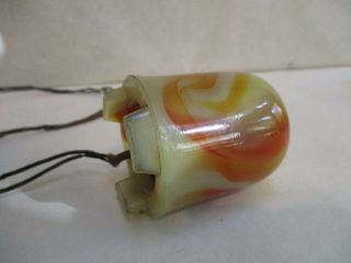 Vintage Akro Agate Slag Glass Electric Cigarette Lighter & Ashtray 8