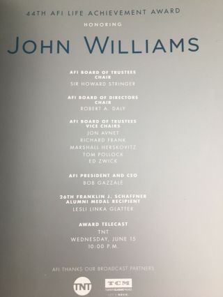John Williams - AFI life achievement award RARE program 3
