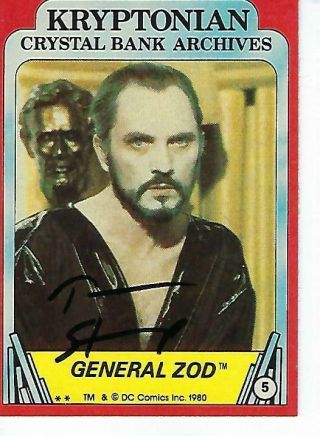 Terence Stamp Signed 1980 Topps " Superman Ii " 5 General Zod