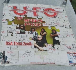 Ufo Band – Signed Monkey Puzzle 2008 Tour Poster 18x24