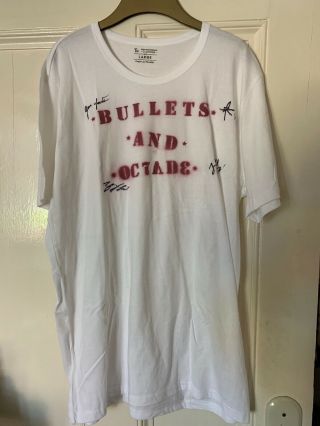 Signed Bullets And Octane Shirt & Hand Sprayed By Band Tour Large