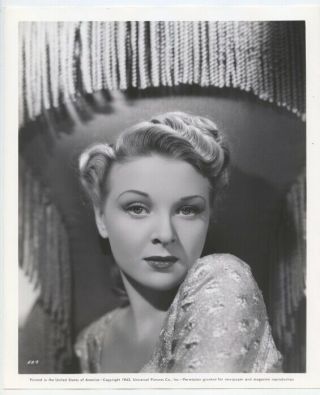 Evelyn Ankers 1942 Vintage Hollywood Glamour Portrait Glittering Shimmer