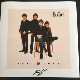 Kevin Godley Hand Signed The Beatles Real Love Photo Rare Paul Mccartney