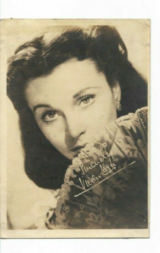 1930s Vivien Leigh Exquisite Glamour Vintage Signed Photo 150