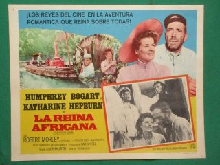 Humphrey Bogart The African Queen Katharine Hepburn Spanish Mexican Lobby Card