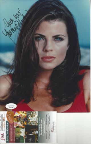Baywatch Actress Yasmine Bleeth Autographed 8x10 Color Photo Jsa Certified