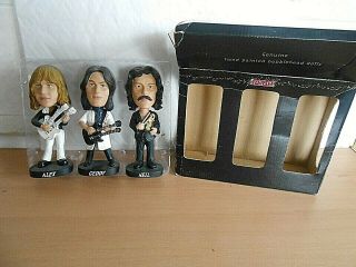 A Set Of 3 Hand Painted Bobblehead Dolls Of The Canadian Rock Band Rush