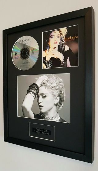 Madonna - Framed The First Album Cd - Certificate - Metal Plaque - Holiday
