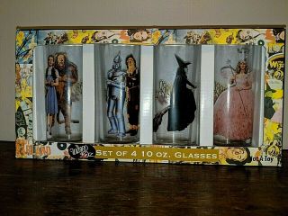 Set Of 4 Wizard Of Oz Drinking Glasses Box