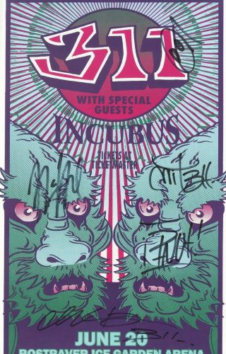311 Autographed Concert Poster 2000 P - Nut,  Nick Hexum,  Sa,  Tim Mahoney