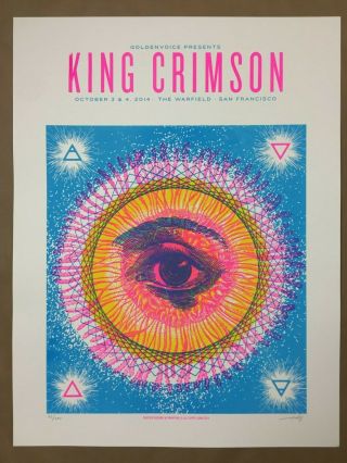King Crimson Screen Print Concert Poster 17.  5x23 Lil Tuffy Rare 42/200 Sf 2014