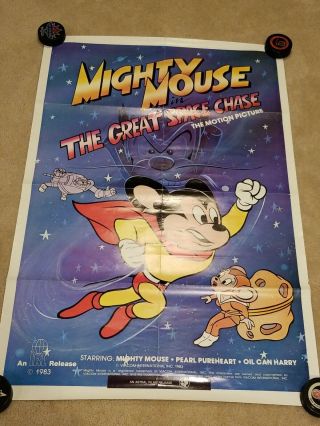 Mighty Mouse The Great Space Chase Movie Poster 1983 27x41
