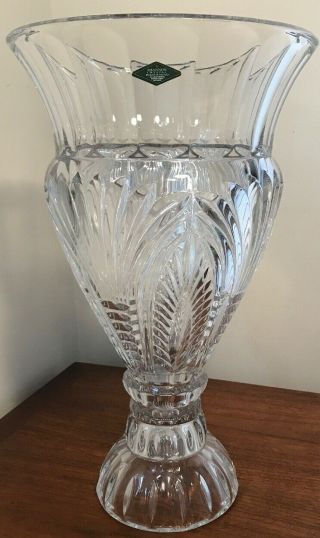 Shannon Crystal Designs Of Ireland 24 Lead Crystal 16 " Large Heavy Flower Vase