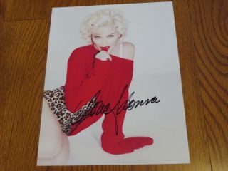 Madonna Autographed 8.  5x11 Photo Signed Hand