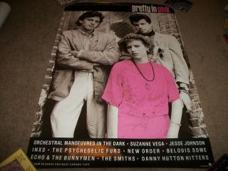 Orig.  1986 Pretty In Pink Movie Soundtrack Promo Poster 24 X 36 -