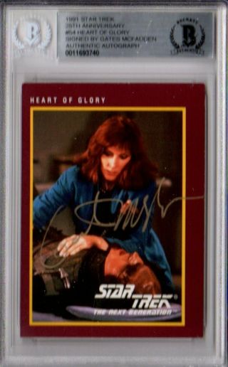 Beckett Gates Mcfadden Autographed - Signed 1991 Impel Star Trek Trading Card 3740