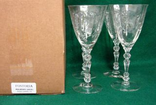 Fostoria Mulberry (6026) Water Goblets Set Of Four More Available